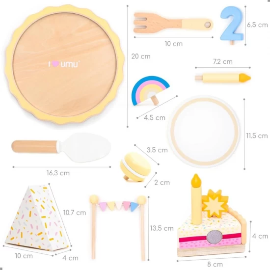 Joc de rol Tort aniversar din lemn UMU Toys