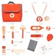 Set de joaca doctor din lemn 14 piese UMU Toys Set de joaca doctor din lemn 14 piese UMU Toys