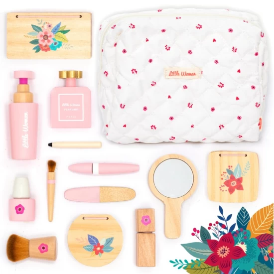 Set de joaca din lemn trusa make-up 17 piese UMU Toys Set de joaca din lemn trusa make-up 17 piese UMU Toys