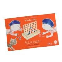 Joc de strategie 4 pe rand din lemn Moulin Roty