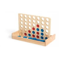 Joc de strategie 4 pe rand din lemn Moulin Roty