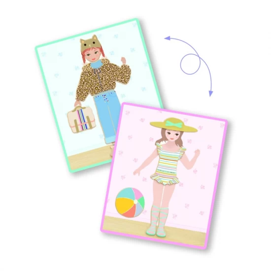 Joc educativ cu magnet de imbracat personaje Djeco