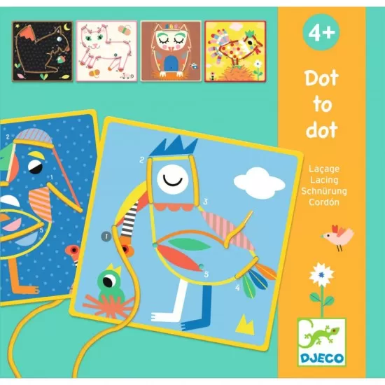 Joc educativ de cusut pas cu pas Djeco Joc educativ de cusut pas cu pas Djeco