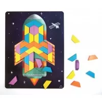 Joc educativ tip mozaic cu forme trapezoidale Explorare