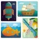 Joc educativ tip mozaic cu forme trapezoidale Explorare Joc educativ tip mozaic cu forme trapezoidale Explorare