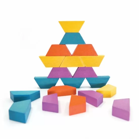 Joc educativ tip mozaic cu forme trapezoidale Explorare Joc educativ tip mozaic cu forme trapezoidale Explorare
