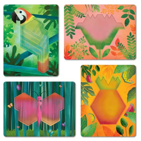 Joc educativ tip mozaic cu forme trapezoidale Natura Joc educativ tip mozaic cu forme trapezoidale Natura