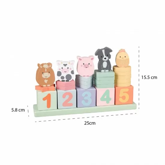 Joc Invata sa numeri cu animale de la ferma Orange Tree Toys Joc Invata sa numeri cu animale de la ferma Orange Tree Toys