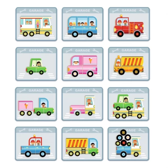 Joc magnetic cu Vehicule Djeco