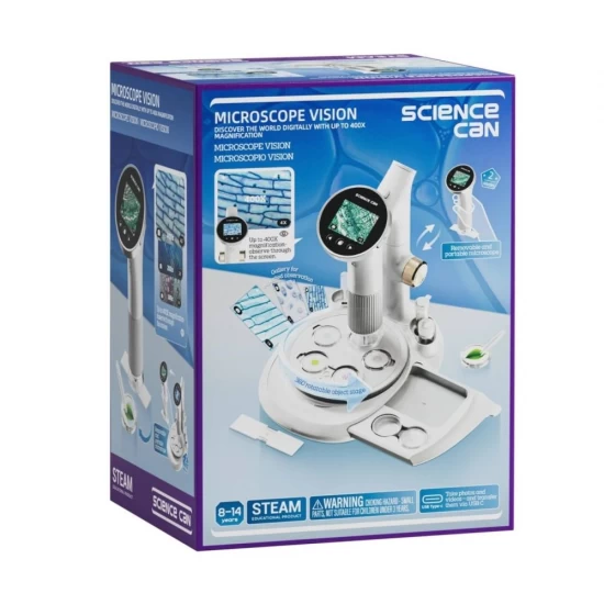 Set educativ Microscop digital cu ecran integrat TopBright