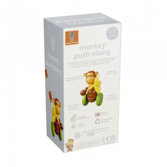 Jucarie de impins maimutica Orange Tree Toys Jucarie de impins maimutica Orange Tree Toys