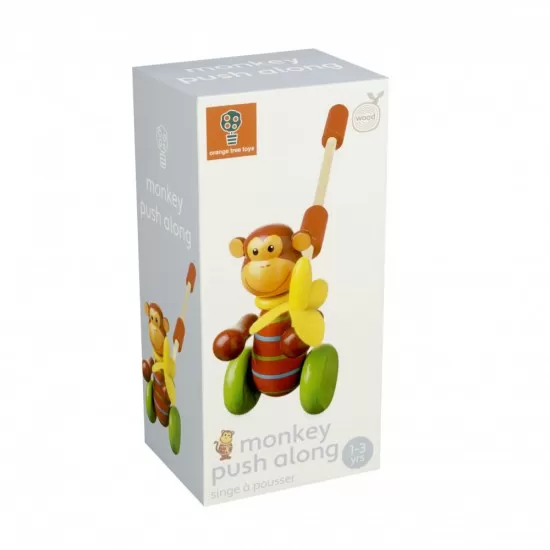 Jucarie de impins maimutica Orange Tree Toys Jucarie de impins maimutica Orange Tree Toys