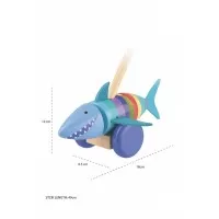 Jucarie de impins Rechinul Vesel Orange Tree Toys