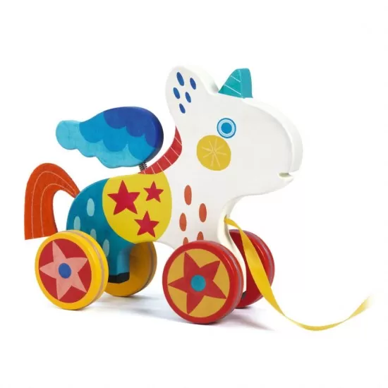 Jucarie de tras Unicorn Djeco Jucarie de tras Unicorn Djeco