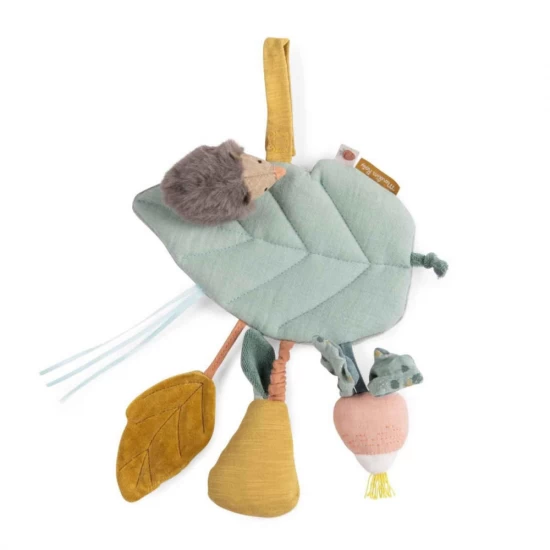 Jucarie senzoriala bebe Frunza cu arici Moulin Roty Jucarie senzoriala bebe Frunza cu arici Moulin Roty