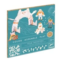 Kit Creativ Monstri de Colorat si Asamblat, Djeco, +5 ani