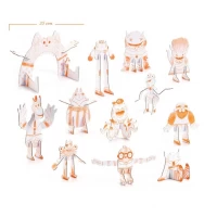 Kit Creativ Monstri de Colorat si Asamblat, Djeco, +5 ani