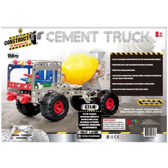 Kit constructie STEM Betoniera, nivel intermediar, 150 piese
