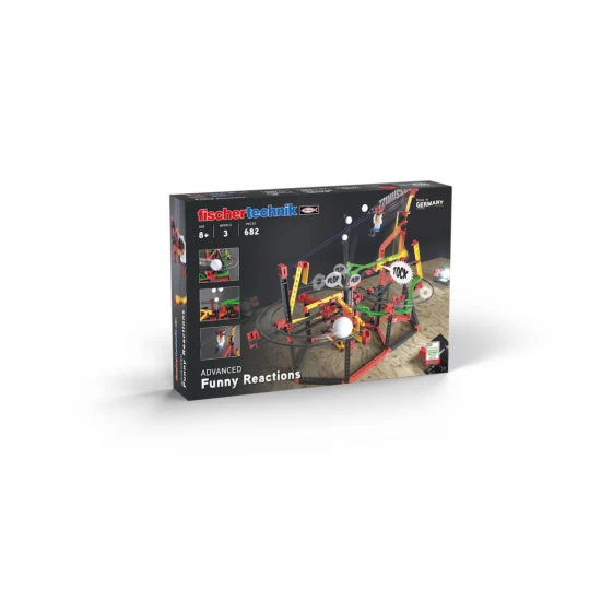 Kit STEM Circuite XL de reactii in lant traznite Fischertechnik 682 piese Kit STEM Circuite XL de reactii in lant traznite Fischertechnik 682 piese