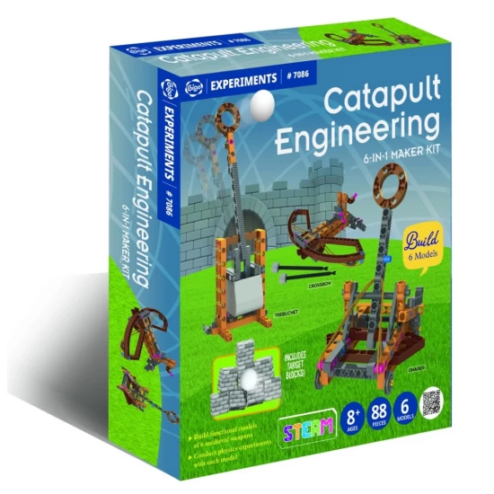 Kit STEM Construieste catapulte, Gigo Toys, 88 piese Kit STEM Construieste catapulte, Gigo Toys, 88 piese