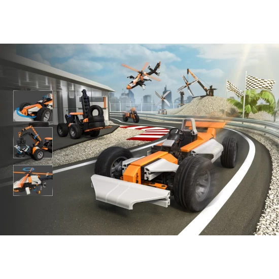 Kit STEM de construit si explorat Universal Max, Fischertechnik, 375 piese