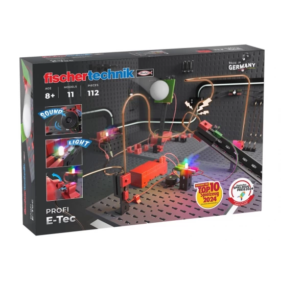 Kit constructie STEM E-tec, Fischertechnik, 112 piese Kit constructie STEM E-tec, Fischertechnik, 112 piese