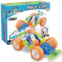 Kit constructie STEM Flexible Automobil de curse 60 piese