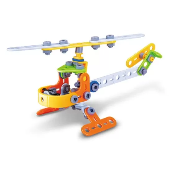 Kit constructie STEM Flexible Elicopter 79 piese Kit constructie STEM Flexible Elicopter 79 piese