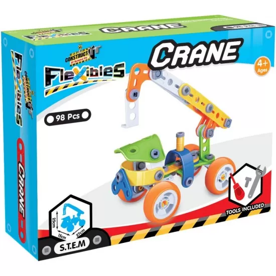 Kit constructie STEM Flexible Macara 98 piese Kit constructie STEM Flexible Macara 98 piese
