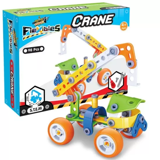 Kit constructie STEM Flexible Macara 98 piese Kit constructie STEM Flexible Macara 98 piese