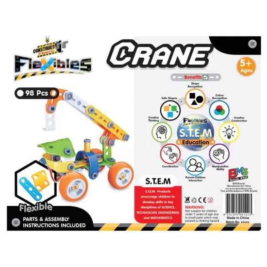 Kit constructie STEM Flexible Macara 98 piese Kit constructie STEM Flexible Macara 98 piese
