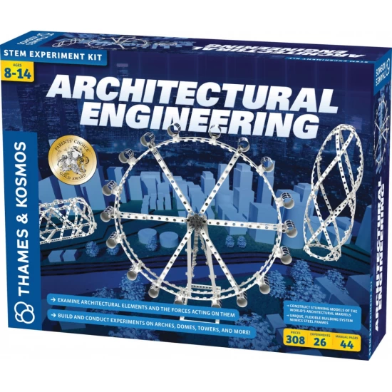 Kit constructie STEM Inginerie arhitecturala 308 piese Kit constructie STEM Inginerie arhitecturala 308 piese