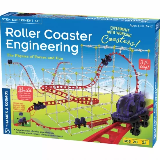 Kit constructie STEM - Inginerie pentru roller coaster 305 piese Kit constructie STEM - Inginerie pentru roller coaster 305 piese
