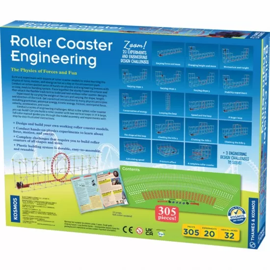 Kit constructie STEM - Inginerie pentru roller coaster 305 piese Kit constructie STEM - Inginerie pentru roller coaster 305 piese