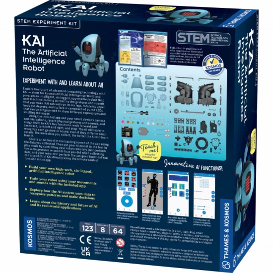 Kit constructie STEM KAI Robotul cu inteligenta artificiala Thames & Kosmos 123 piese Kit constructie STEM KAI Robotul cu inteligenta artificiala Thames & Kosmos 123 piese