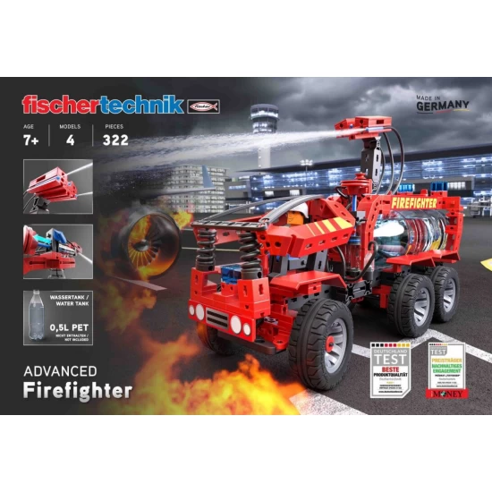 Kit constructie STEM Masina de pompieri 322 piese Fischertechnik Kit constructie STEM Masina de pompieri 322 piese Fischertechnik