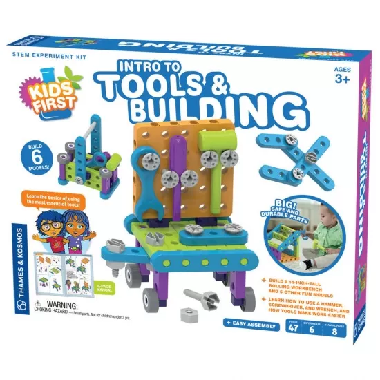 Kit STEM Primii pasi Unelte si constructii 47 piese Kit STEM Primii pasi Unelte si constructii 47 piese