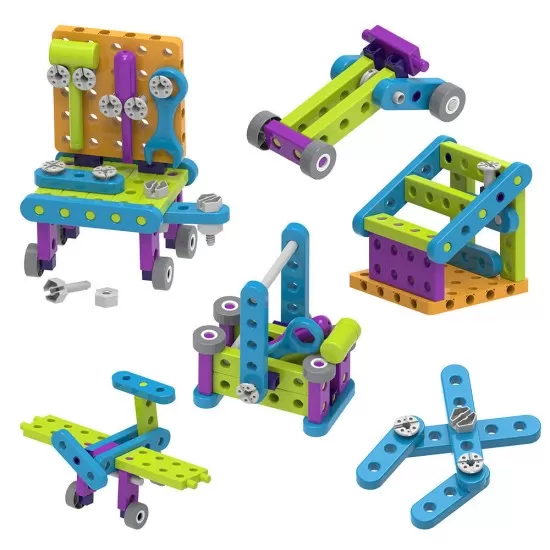 Kit STEM Primii pasi Unelte si constructii 47 piese Kit STEM Primii pasi Unelte si constructii 47 piese