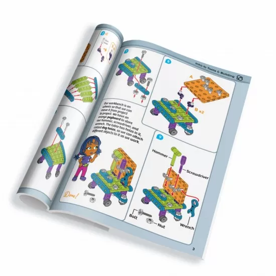 Kit STEM Primii pasi Unelte si constructii 47 piese Kit STEM Primii pasi Unelte si constructii 47 piese