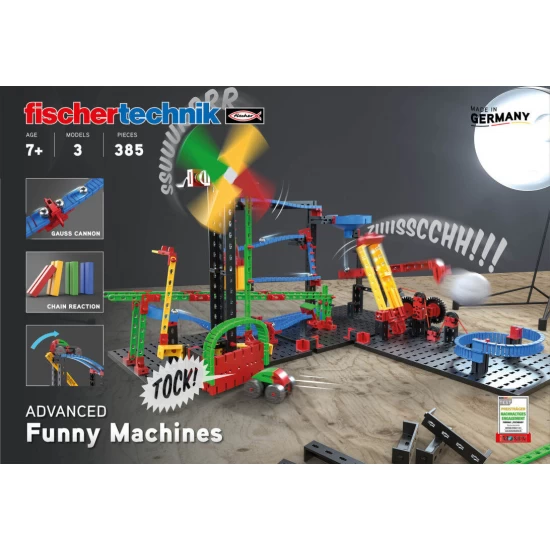 Kit constructie STEM Reactii in lant Fischertechnik 385 piese Kit constructie STEM Reactii in lant Fischertechnik 385 piese