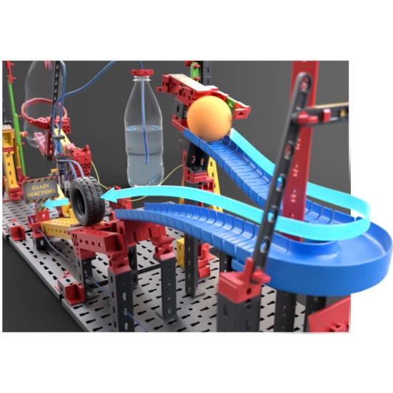 Set constructie STEM Reactii in lant traznite 428 piese Fischertechnik Set constructie STEM Reactii in lant traznite 428 piese Fischertechnik