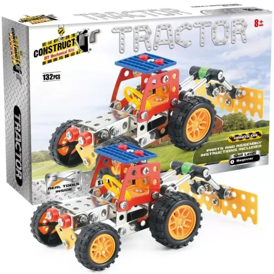 Kit STEM Tractor, nivel incepator, 132 piese