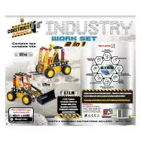 Kit STEM Vehicule de construcție 2 in 1, nivel incepator, 256 piese