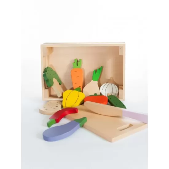 Jucarie handmade Marc Toys - Ladita cu fructe si legume Jucarie handmade Marc Toys - Ladita cu fructe si legume