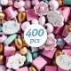 Set 400 margele din lemn curcubeu Djeco