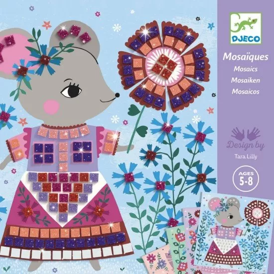 Set creativ mozaic Djeco - Animale de companie Set creativ mozaic Djeco - Animale de companie