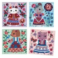 Set creativ mozaic Djeco - Animale de companie