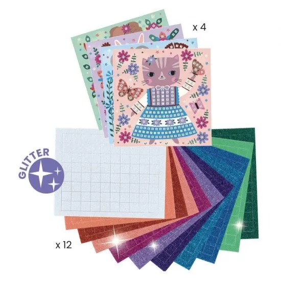 Set creativ mozaic Djeco - Animale de companie Set creativ mozaic Djeco - Animale de companie