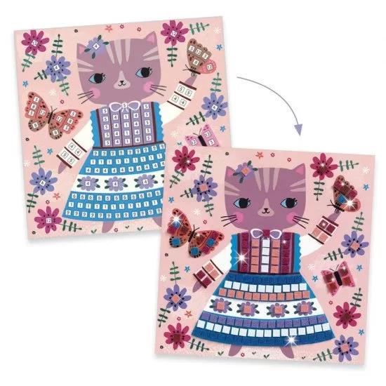 Set creativ mozaic Djeco - Animale de companie Set creativ mozaic Djeco - Animale de companie