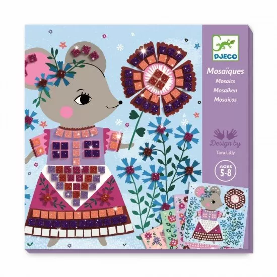 Set creativ mozaic Djeco - Animale de companie Set creativ mozaic Djeco - Animale de companie
